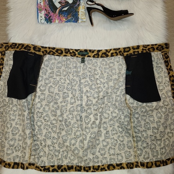 Ralph Lauren Kaley Skirt Size 8 Leopard Print. - Picture 5 of 8